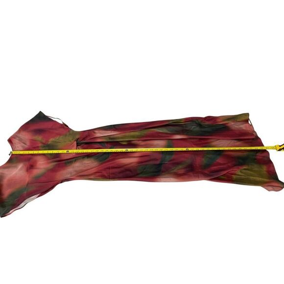 Zara Womens Midi Dress Size L Multicolor Tie Dye Satin Effect 2193/105 NWT - Picture 15 of 16